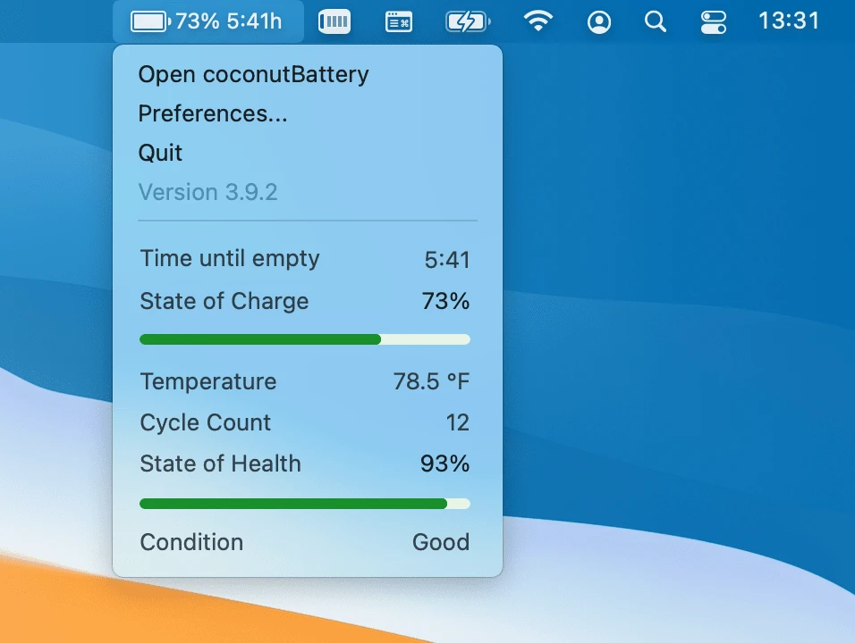 coconutBattery Plus screenshot 1